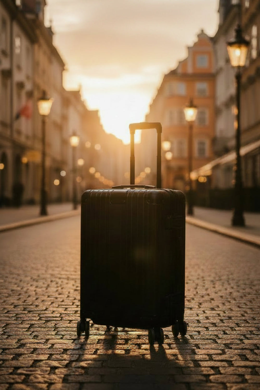 Fingerprint Locking Hard Shell Suitcase with removable charging port