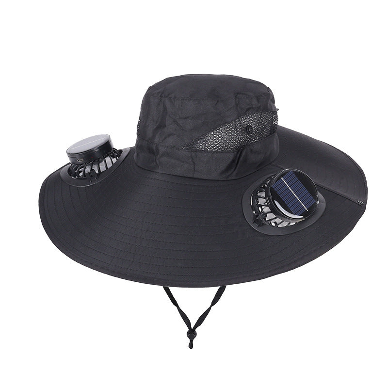 Solar Powered Cooling Fan Hat